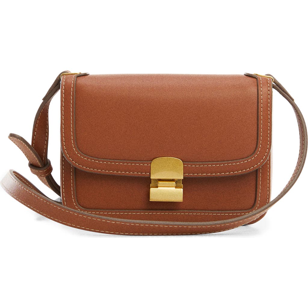 Mango Faux Leather Crossbody Bag In Brown
