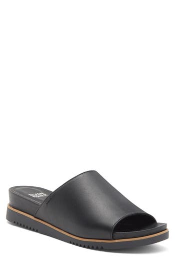 Shop Eileen Fisher Koha Leather Sandal In Black
