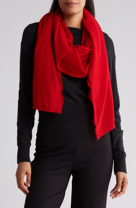 Shop Portolano Lightweight Cashmere Scarf In Red Red