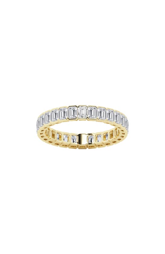 Badgley Mischka Emerald Cut Lab Created Diamond Infinity Ring In Yellow