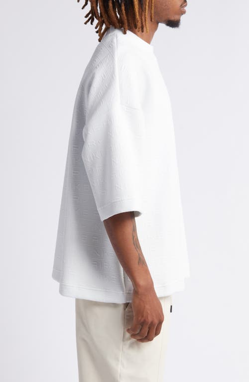 Shop Nike Air Oversize Crewneck Sweatshirt In Summit White/summit White