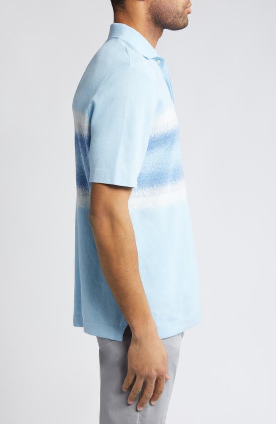 Shop Bugatchi Cotton & Silk Polo In Sky