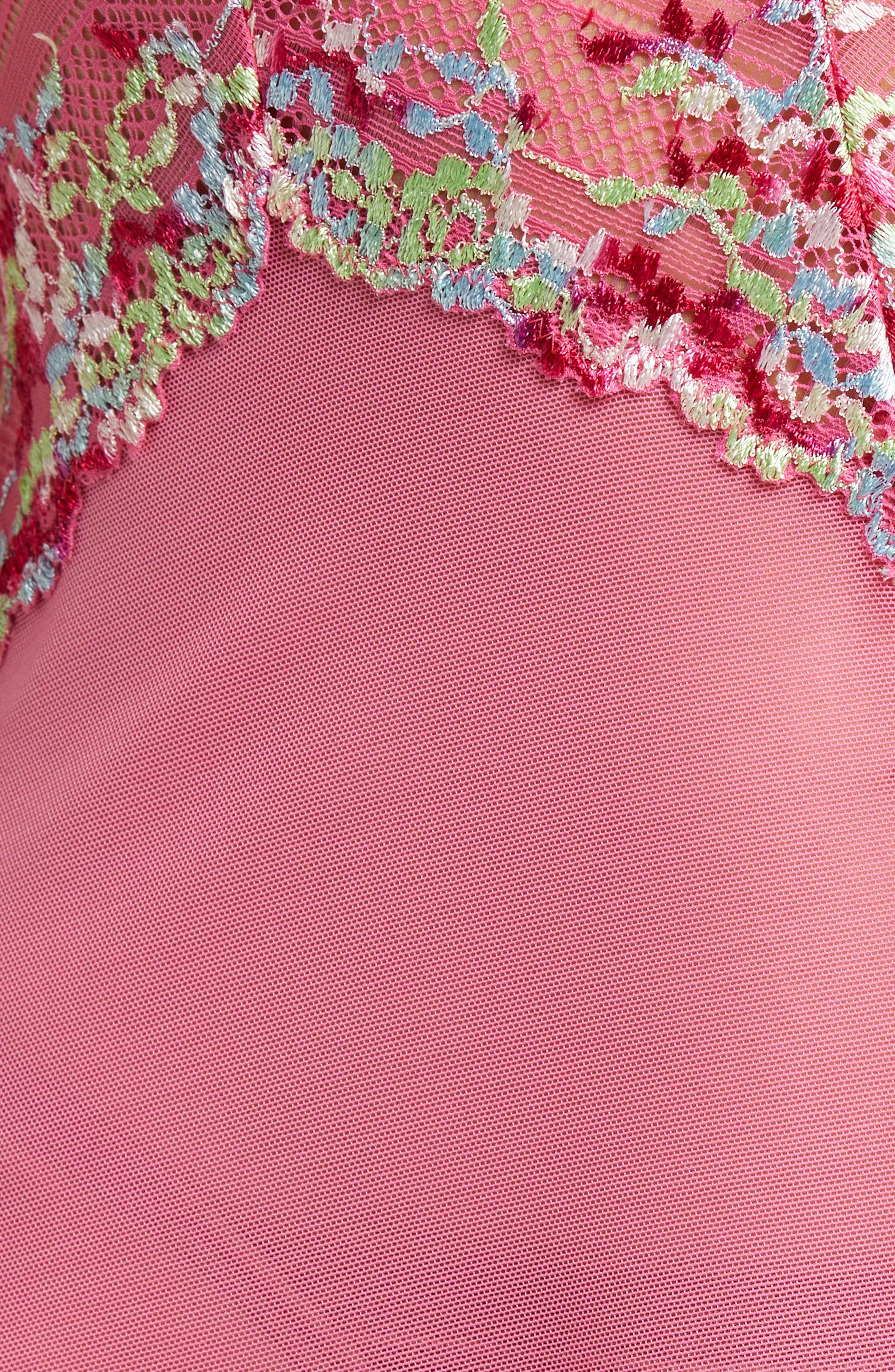 814191 Wacoal Embrace Lace Chemise - 814191 Hot Pink/Multi