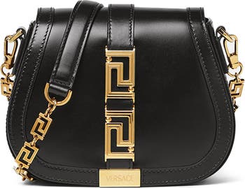 Versace Mini Greca Goddess Leather Shoulder Bag