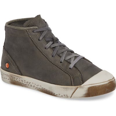 Softinos By Fly London Kip High Top Sneaker, Green