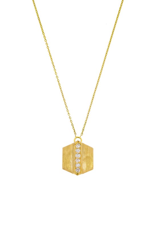 Sethi Couture Maya Diamond Pendant Necklace In Yellow Gold