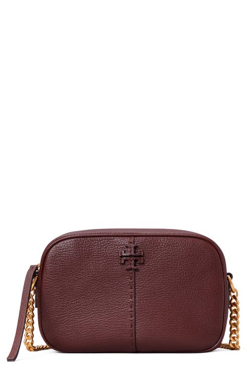 Tory Burch McGraw Leather Camera Bag in Muscadine at Nordstrom