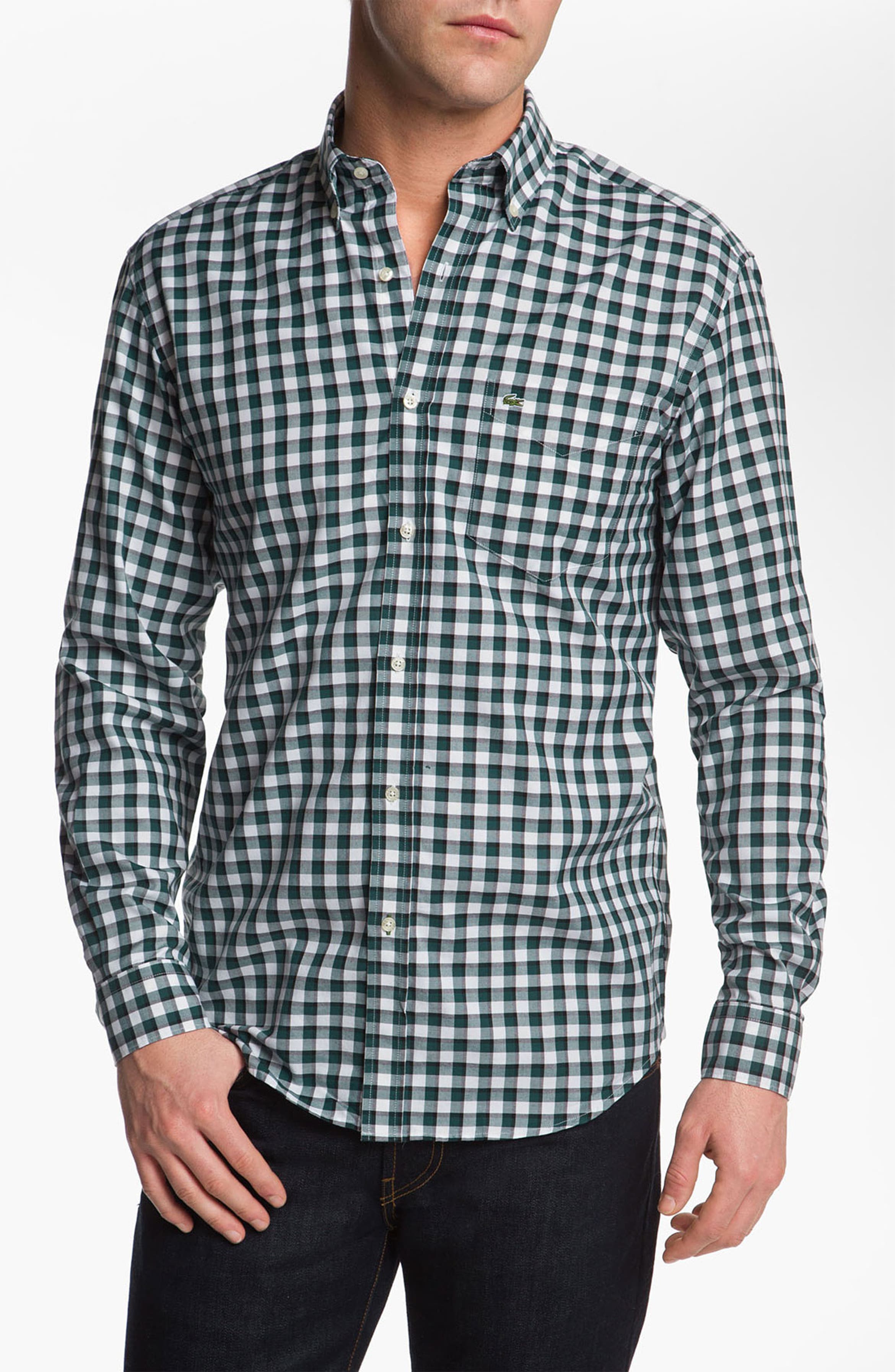 Lacoste Gingham Oxford Shirt | Nordstrom