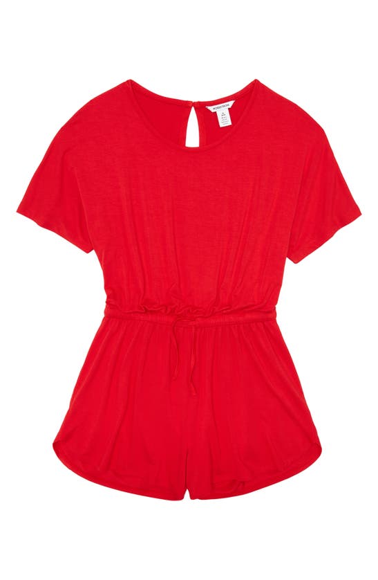 Nordstrom Kids' Jersey Romper In Red Lychee