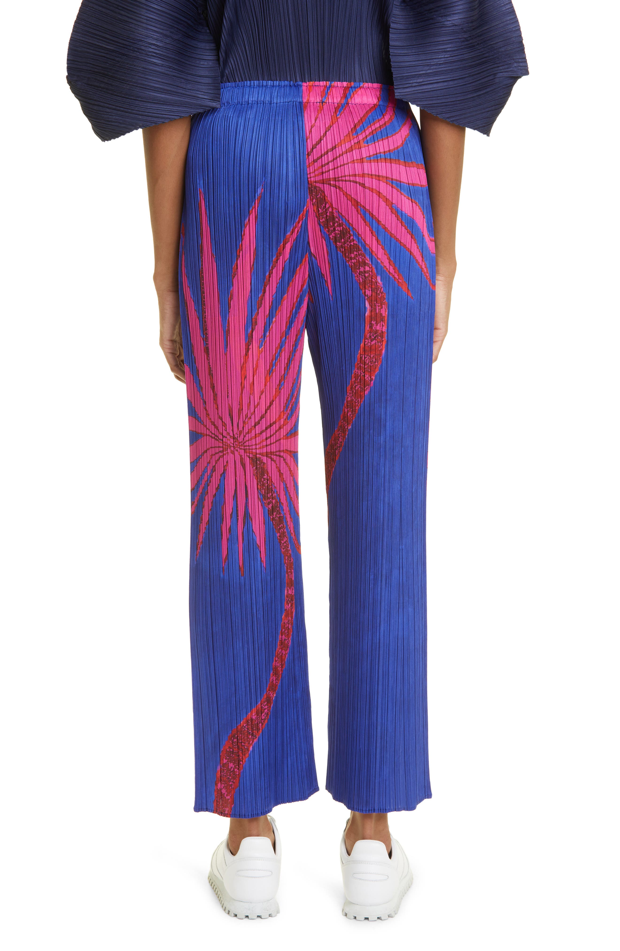 Pleats Please Issey Miyake Ice Desert Pleated Pants in Blue