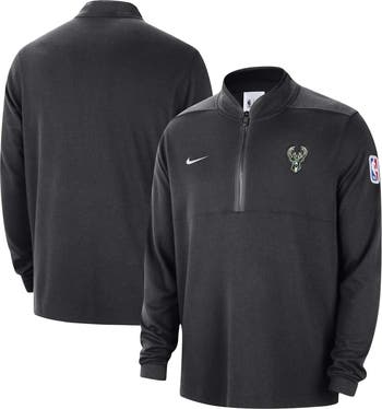 Nike Men s Nike Black Milwaukee Bucks Authentic Performance Half Zip Jacket Nordstrom