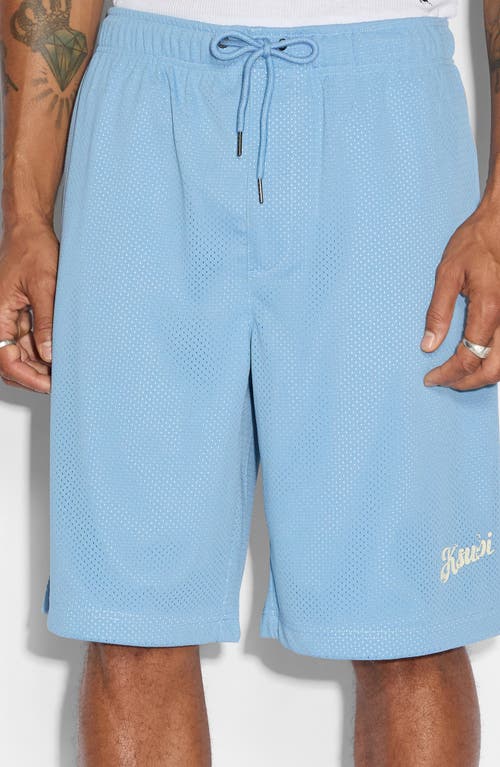 Shop Ksubi Logo Mesh Shorts In Blue