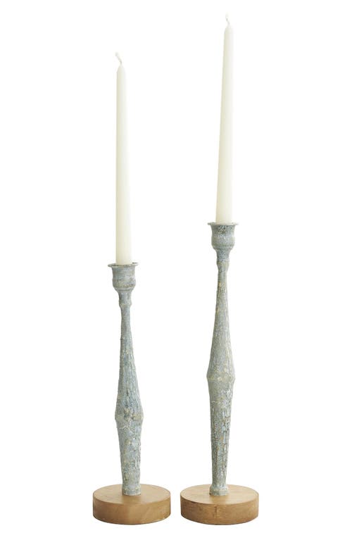 WILLOW ROW WILLOW ROW BOHEMIAN SET OF 2 CANDLE HOLDERS