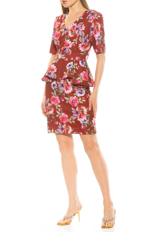 Alexia Admor Atlas Dress In Red Floral