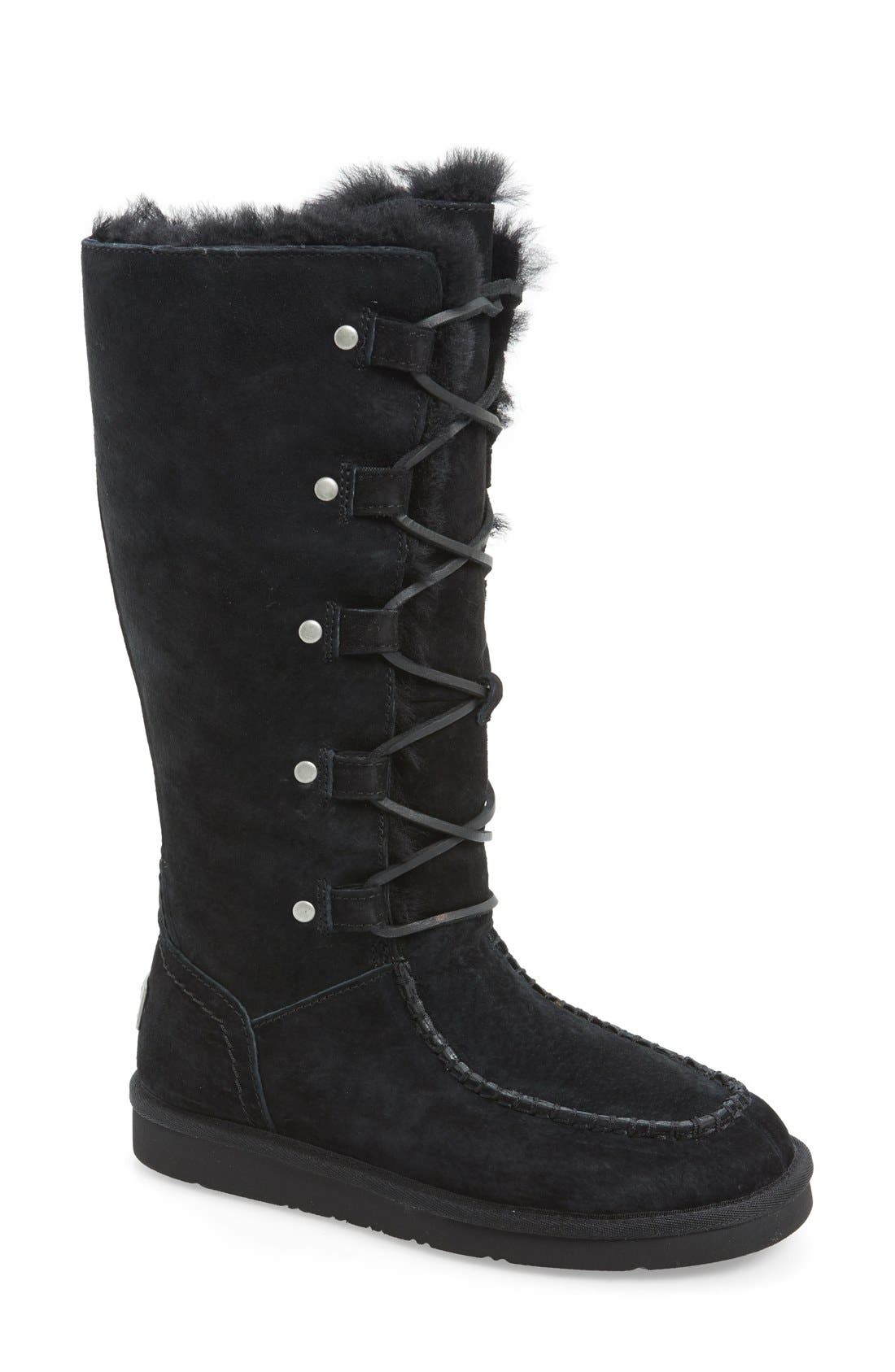tall lace up uggs
