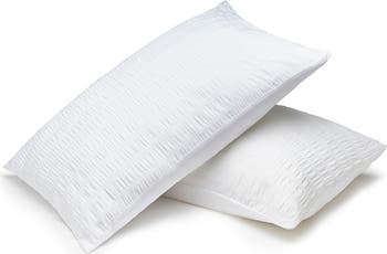 White seersucker pillow sales cases