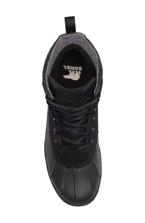 Sorel Buxton Lite Waterproof Boot In Black/black