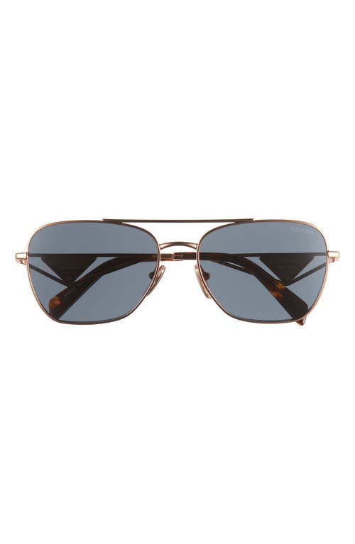 Prada 59mm Aviator Sunglasses in Rose Gold at Nordstrom