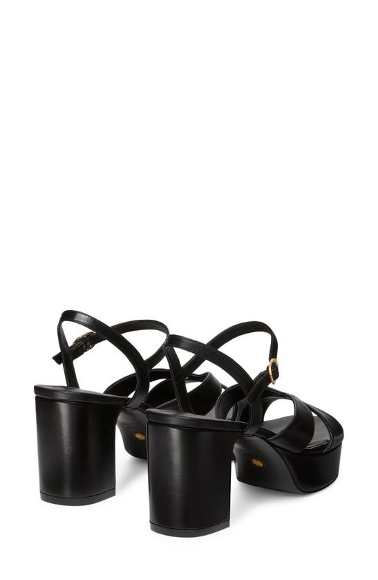 Stuart Weitzman Carmen Midi Platform Sandal In Black