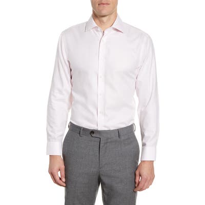 The Tie Bar Trim Fit Solid Textured Dress Shirt, Pink