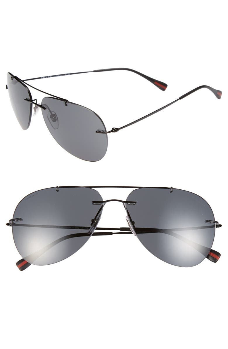 prada 60mm aviator sunglasses