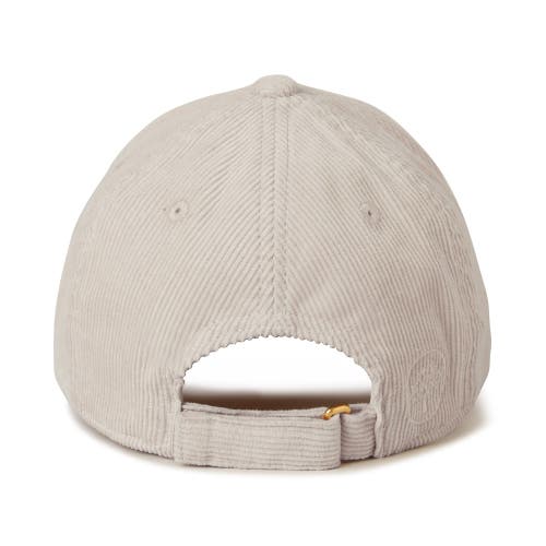Mulberry Corduroy Baseball Cap In Chalk