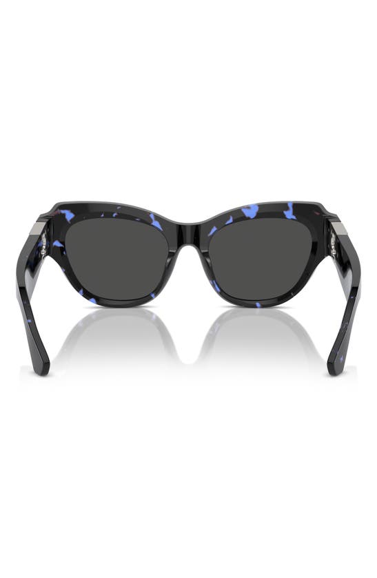 Shop Burberry 52mm Irregular Sunglasses In Blue Havana