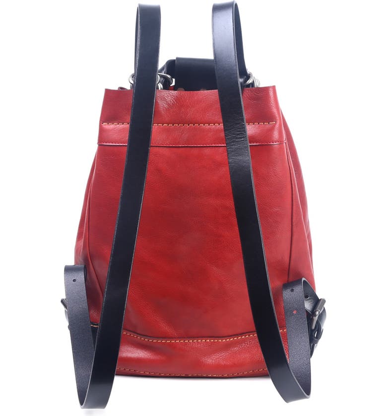 OLD TREND Stars Align Leather Bucket Backpack, Main, color, ROSE/BLACK