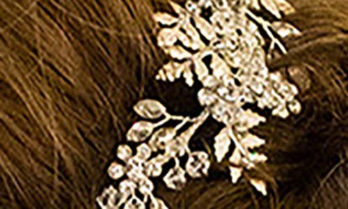 Brides And Hairpins Brides & Hairpins Kalene Crystal & Pearl Comb In Gold