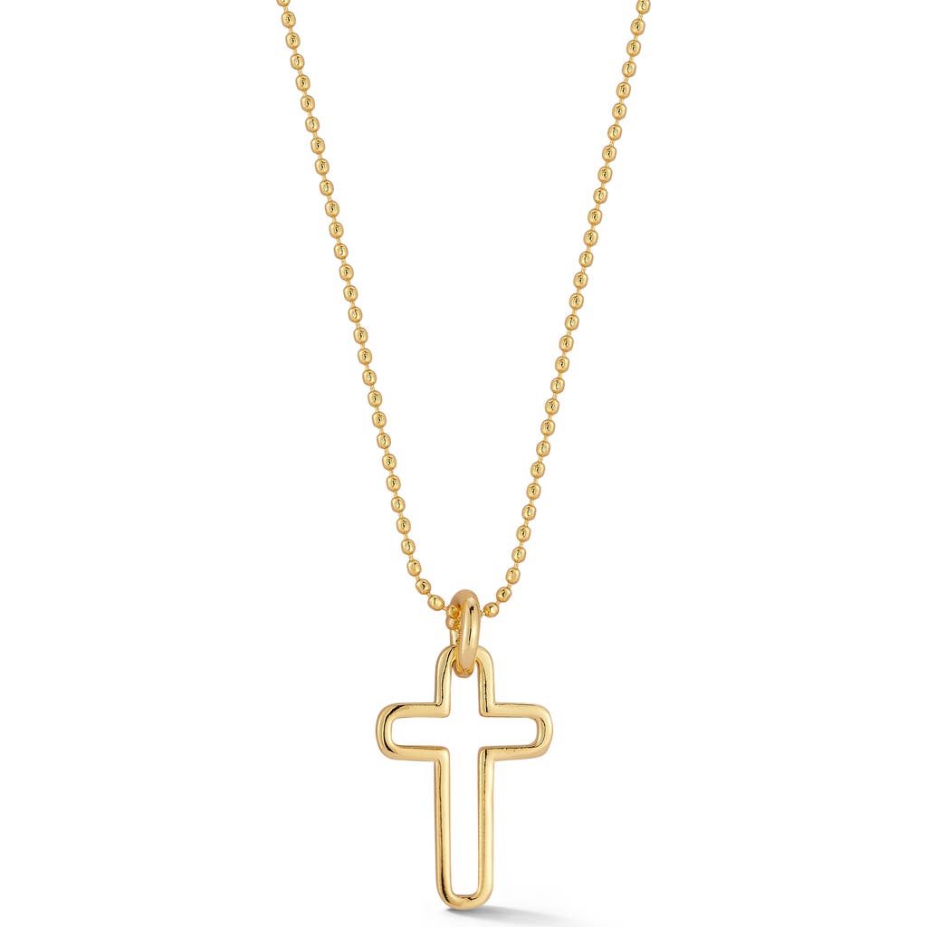 Shop Chloe & Madison Chloe And Madison Open Cross Pendant Necklace In Gold