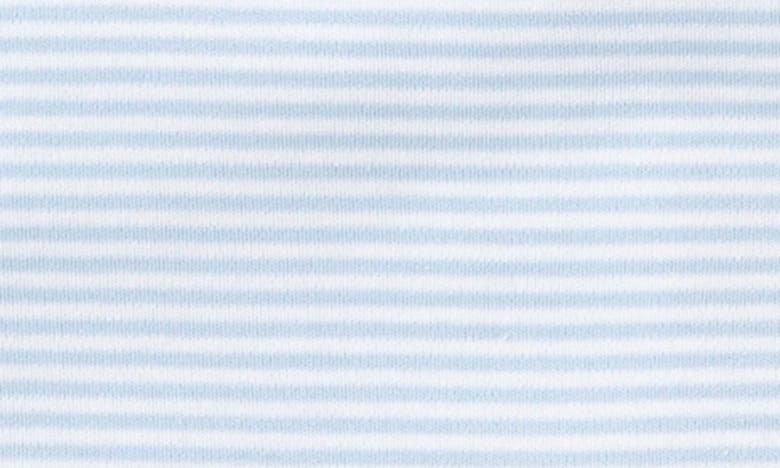 Kissy Kissy Simple Stripes Baby Receiving Blanket In Light Blue
