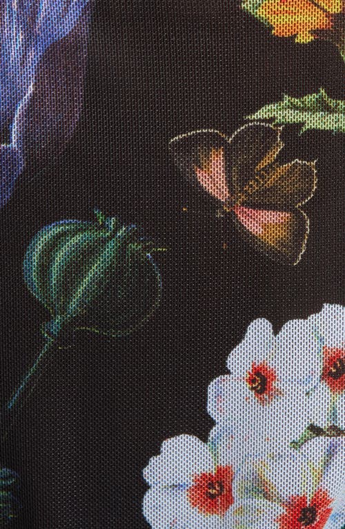 Kilo Brava Floral High Cut Mesh Briefs In Botanical Garden