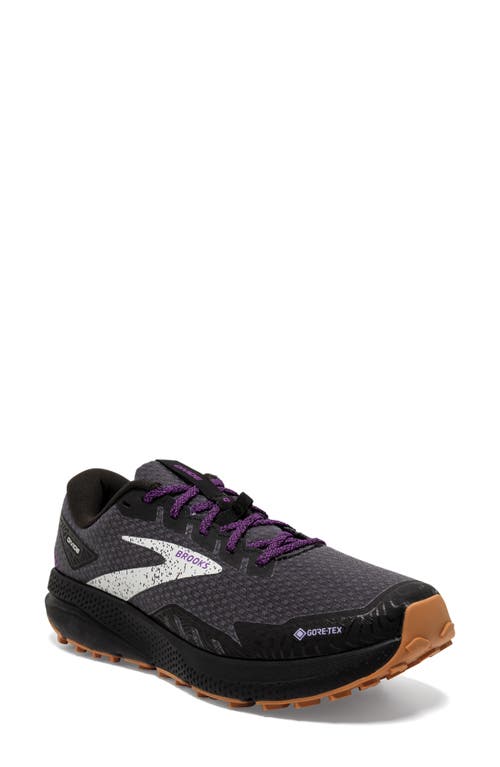Divide 4 Gore-Tex Waterproof Trail Running Shoe in Black/Blackened Pearl/Purple