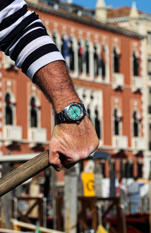 Out Of Order Swiss Movement Gmt Tokyo Shibuya Ultra Brushed Bracelet Watch, 44mm In Black/light Green