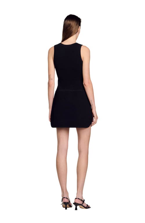 Shop Sandro Vest Top Dress In Black