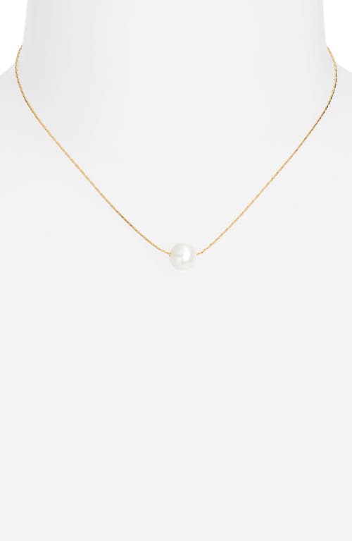 Nordstrom Demi Fine Freshwater Pearl Pendant Necklace In White- Gold