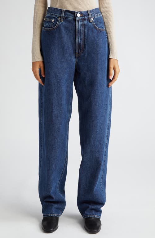 Loulou Studio Samur High Waist Tapered Leg Jeans Washed Blue at Nordstrom,