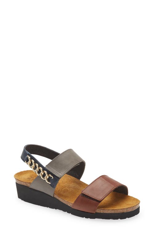 Eliana Slingback Sandal in Chestnut/Foggy Grey/Soft Ink