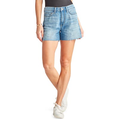 Sam Edelman The Stiletto Raw Hem Cutoff Denim Shorts, Blue