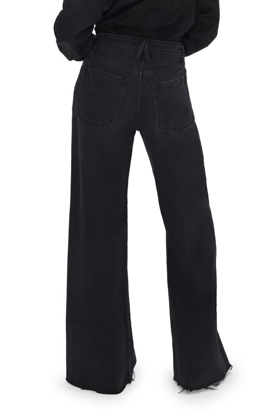 Shop Good American Good Ease Wide Leg Jeans In Black324