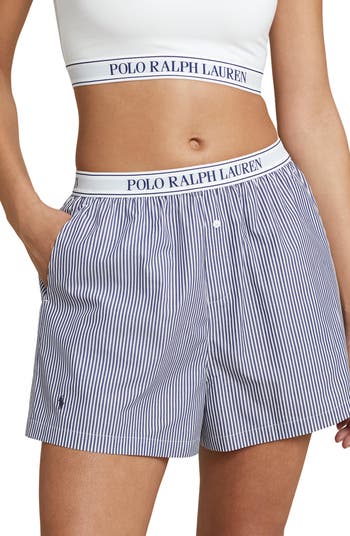 Embroidered logo cotton boxer short, Polo Ralph Lauren, Shop Women's  Sleep Shorts Online
