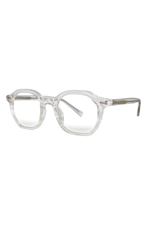 Fifth & Ninth Cameron 48mm Round Blue Light Blocking Glasses In Clear/clear