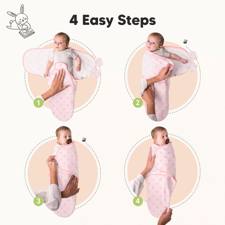 Keababies 3-pack Soothe Swaddle Wraps In Blossom