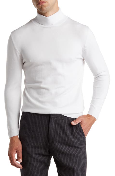 Men's White Turtleneck Sweaters