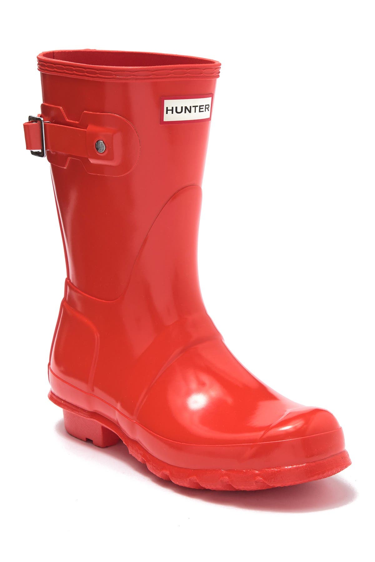 original short gloss waterproof rain boot