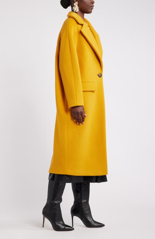 Shop Nordstrom X Harlem's Fashion Row Megan Renee Oversize Wool Coat In Yellow Gleam