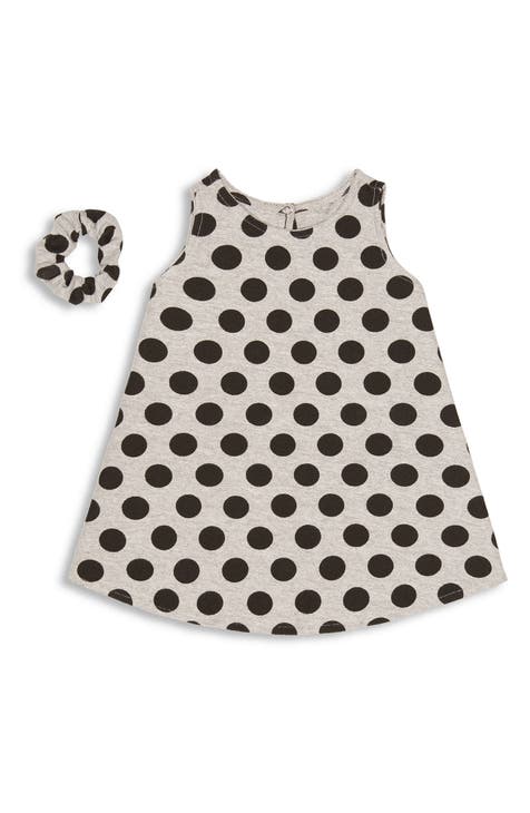 Millie Polka Dot Dress & Scrunchie Set (Baby)
