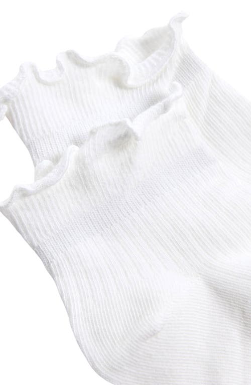 Stems Everyday Classics Ruffle 3-pack Crew Socks In White
