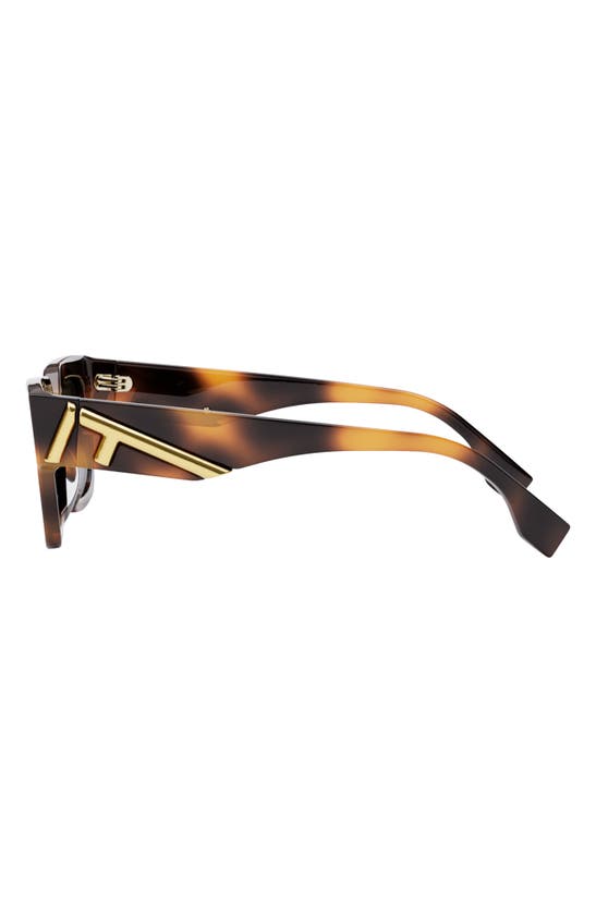 Fendi Oversized F Square Acetate Sunglasses Ivory