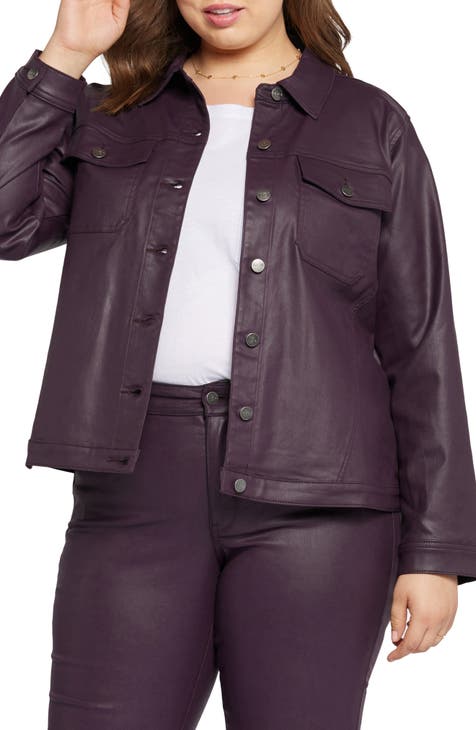 Formal Wear Ladies Purple Denim Jacket